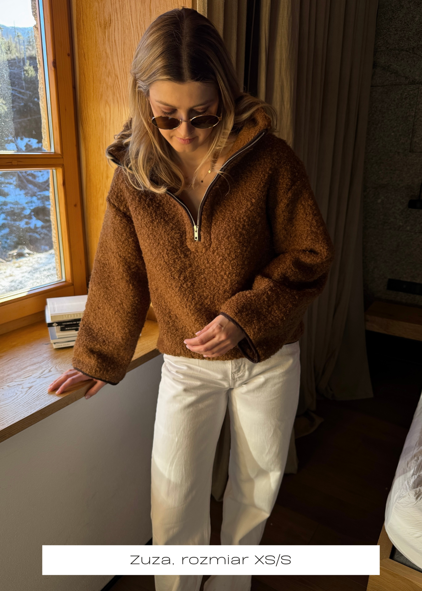 BLUZA Teddy BRĄZOWA