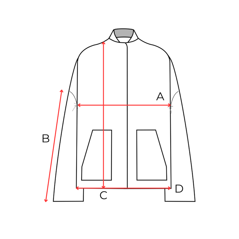 Garment measurements (cm)