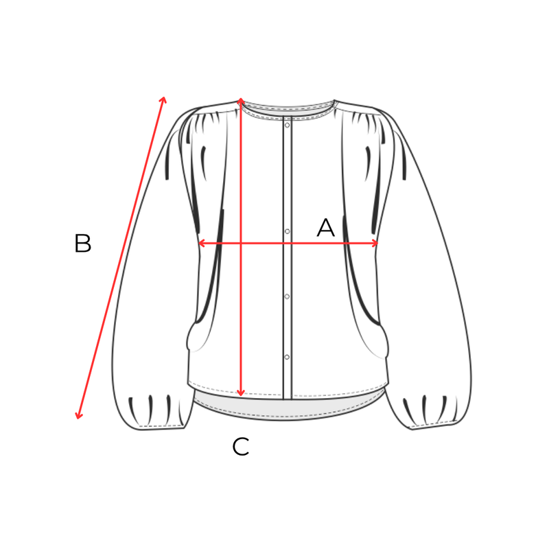 Garment measurements (cm)