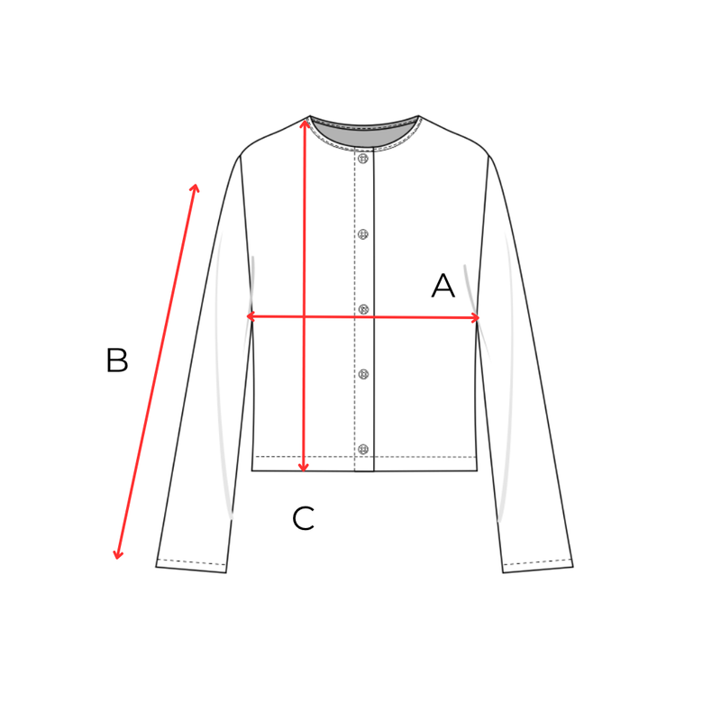 Garment measurements (cm)