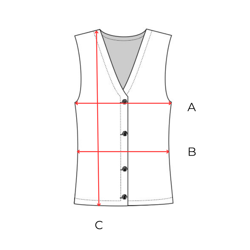 Garment measurements (cm)