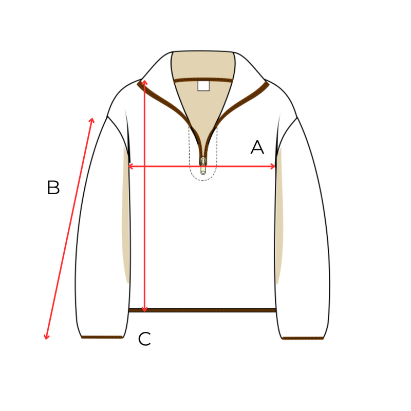 Garment measurements (cm)