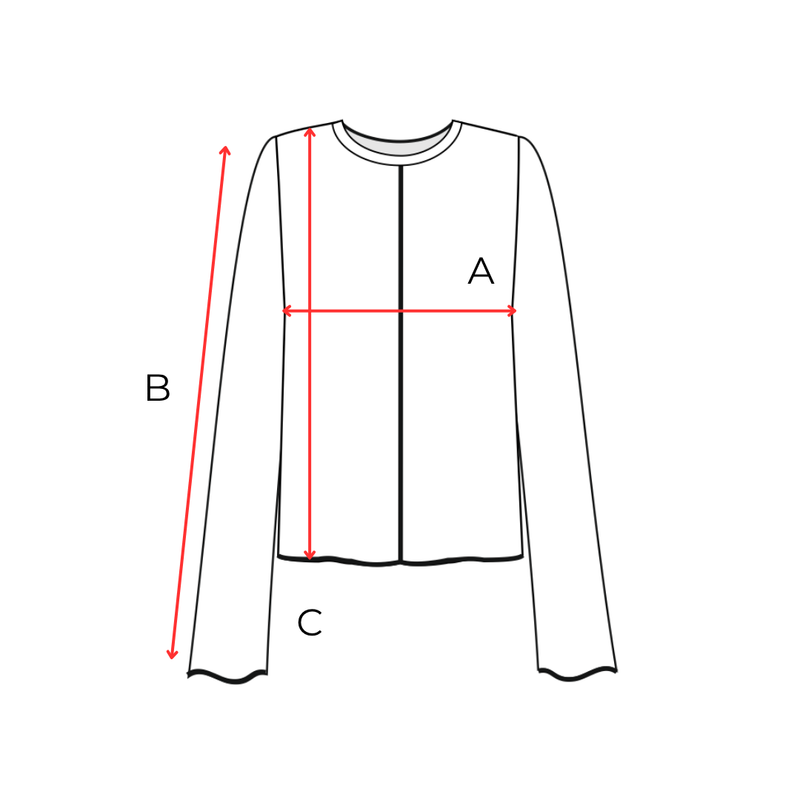 Garment measurements (cm)