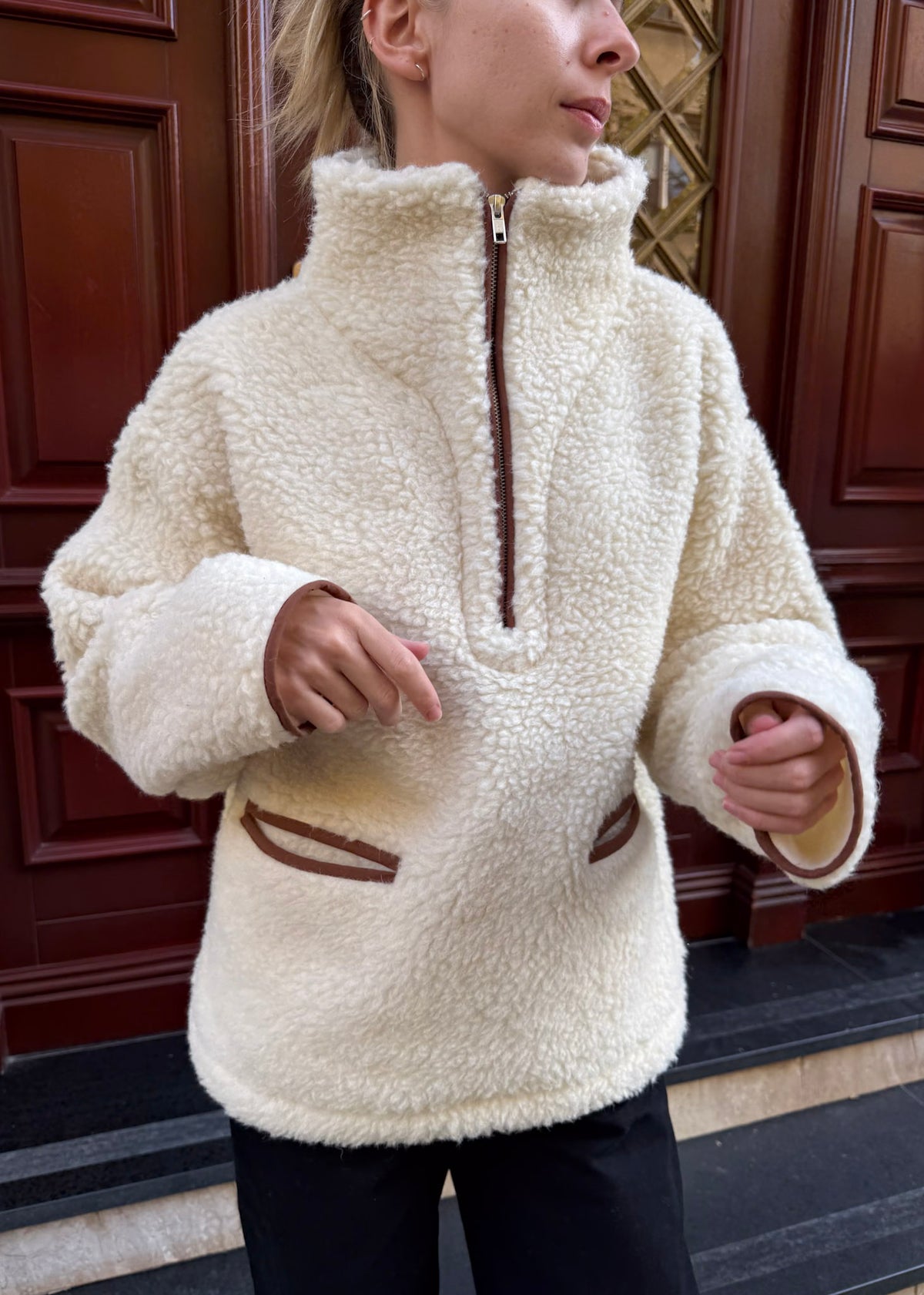JUMPER Teddy LONG MERINO ECRU
