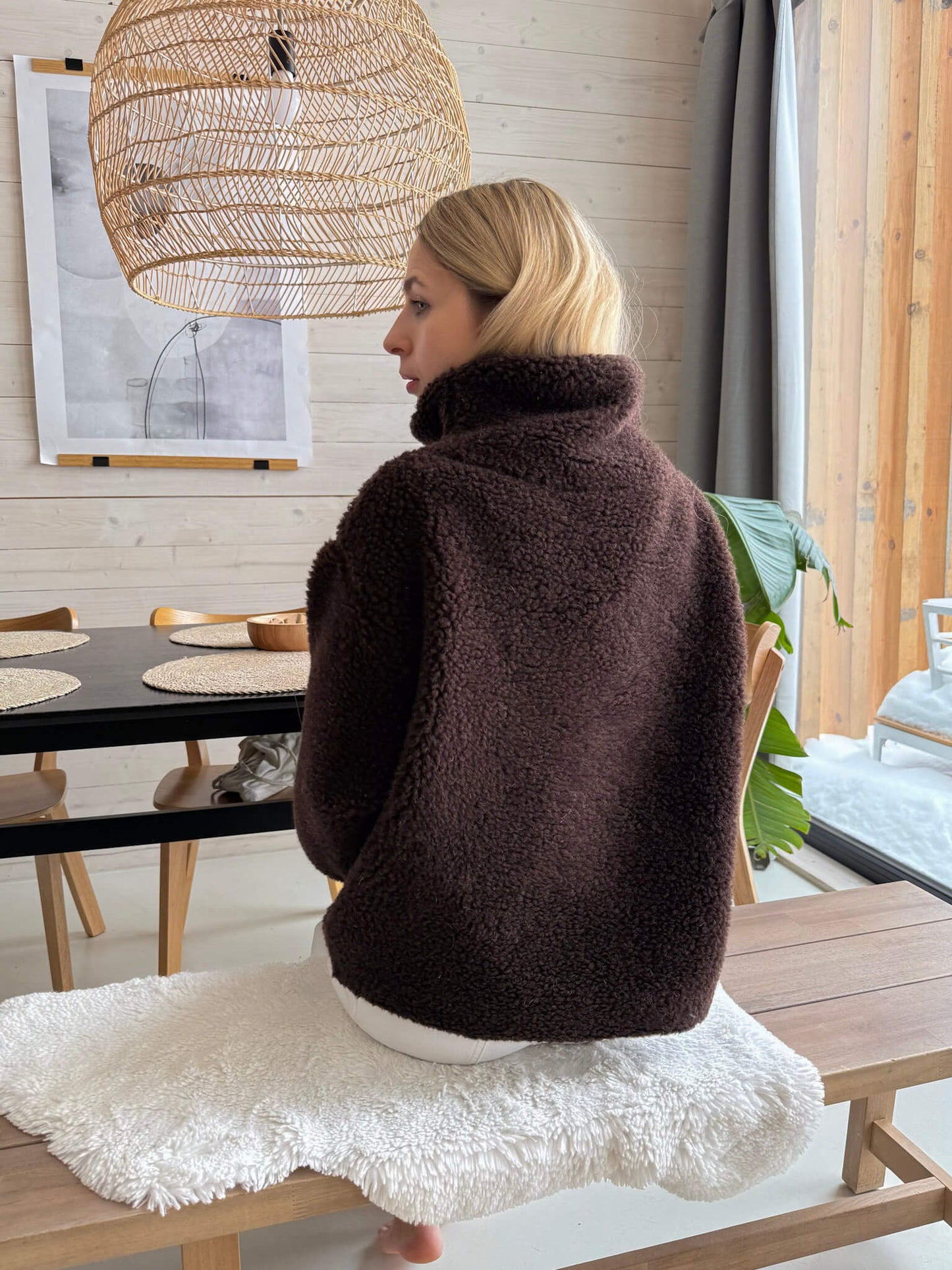 JUMPER Teddy MERINO Chocolate Brown