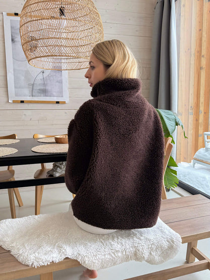 JUMPER Teddy MERINO Chocolate Brown