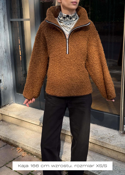 BLUZA Teddy BRĄZOWA