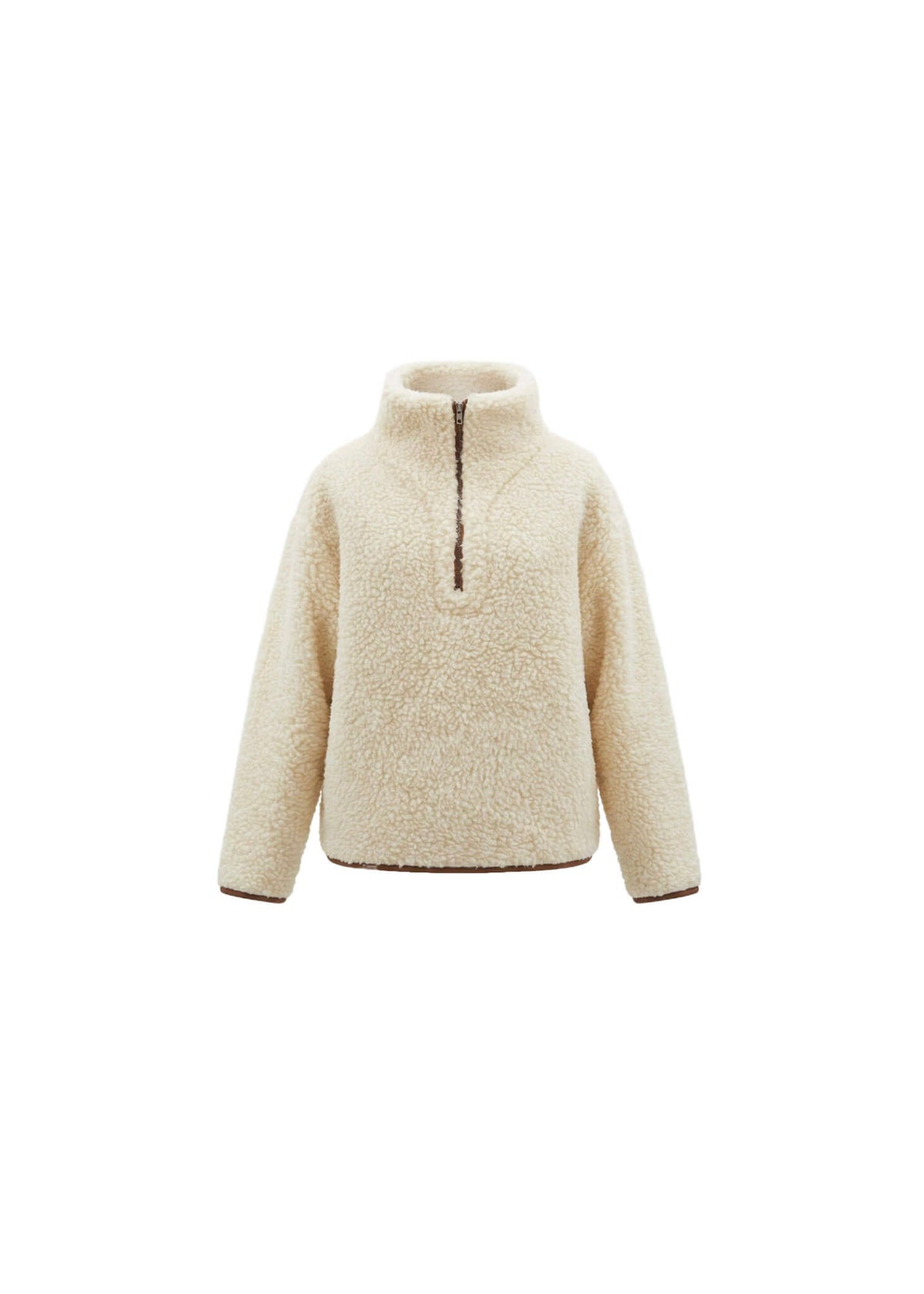 TEDDY ECRU BLUZA POLAR Z WEŁNY MERINO