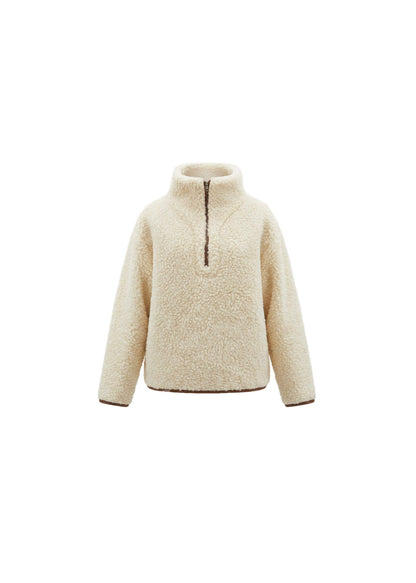 TEDDY ECRU BLUZA POLAR Z WEŁNY MERINO