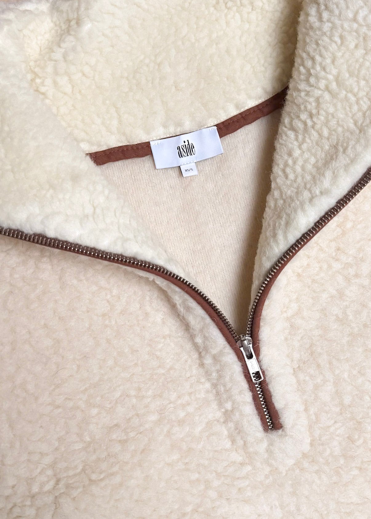 TEDDY ECRU BLUZA POLAR Z WEŁNY MERINO