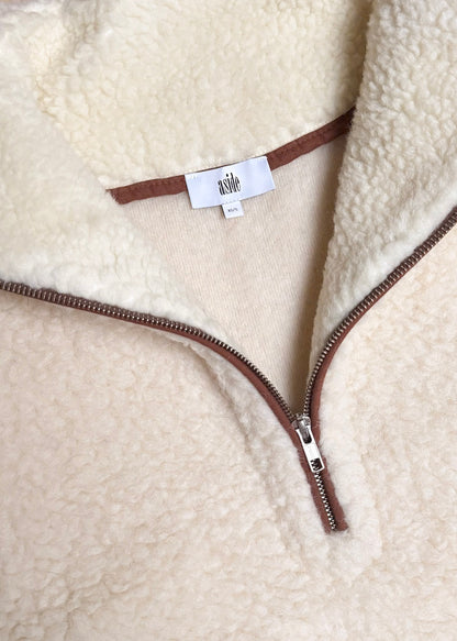 TEDDY ECRU BLUZA POLAR Z WEŁNY MERINO