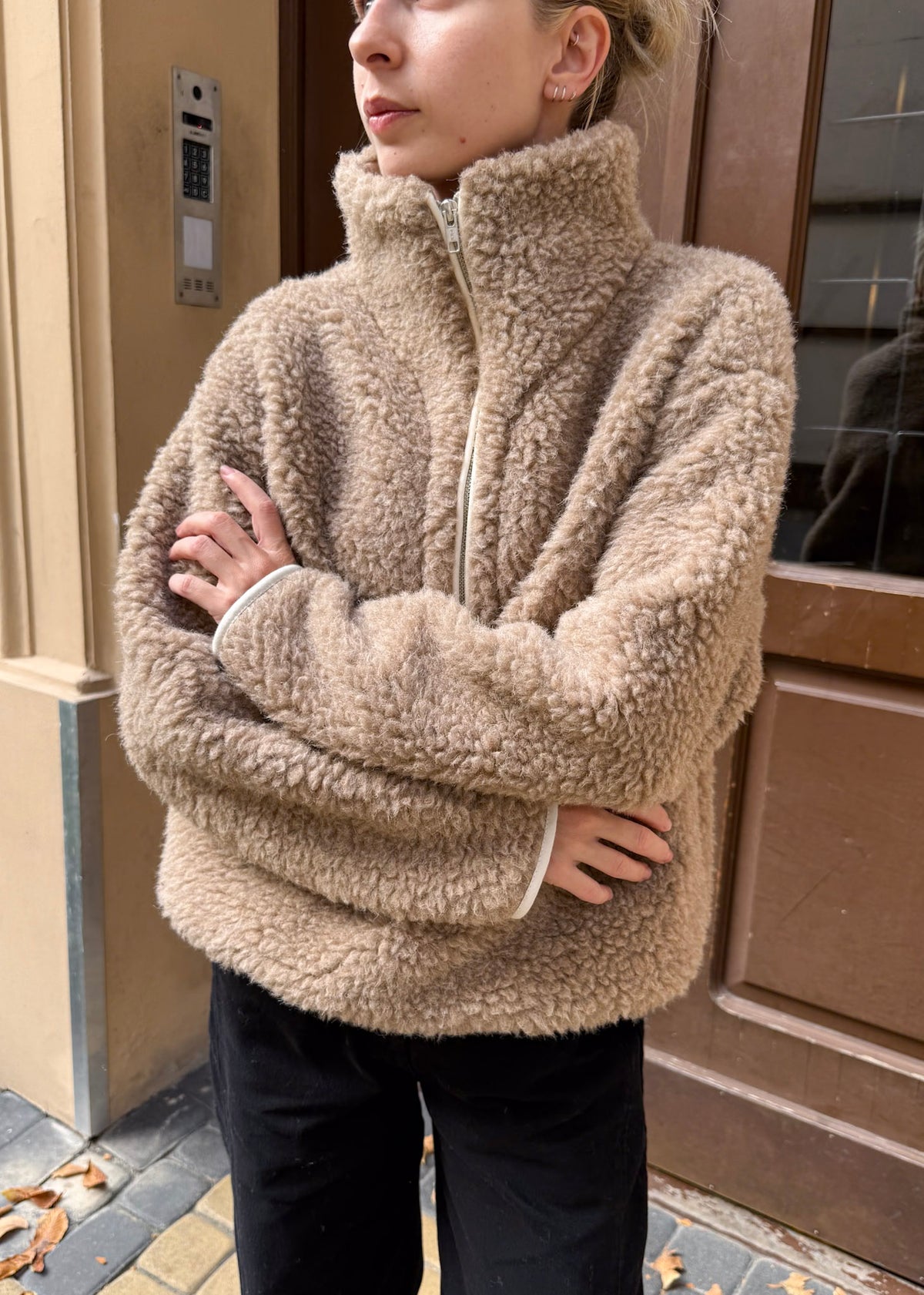 JUMPER Teddy LONG MERINO BEIGE