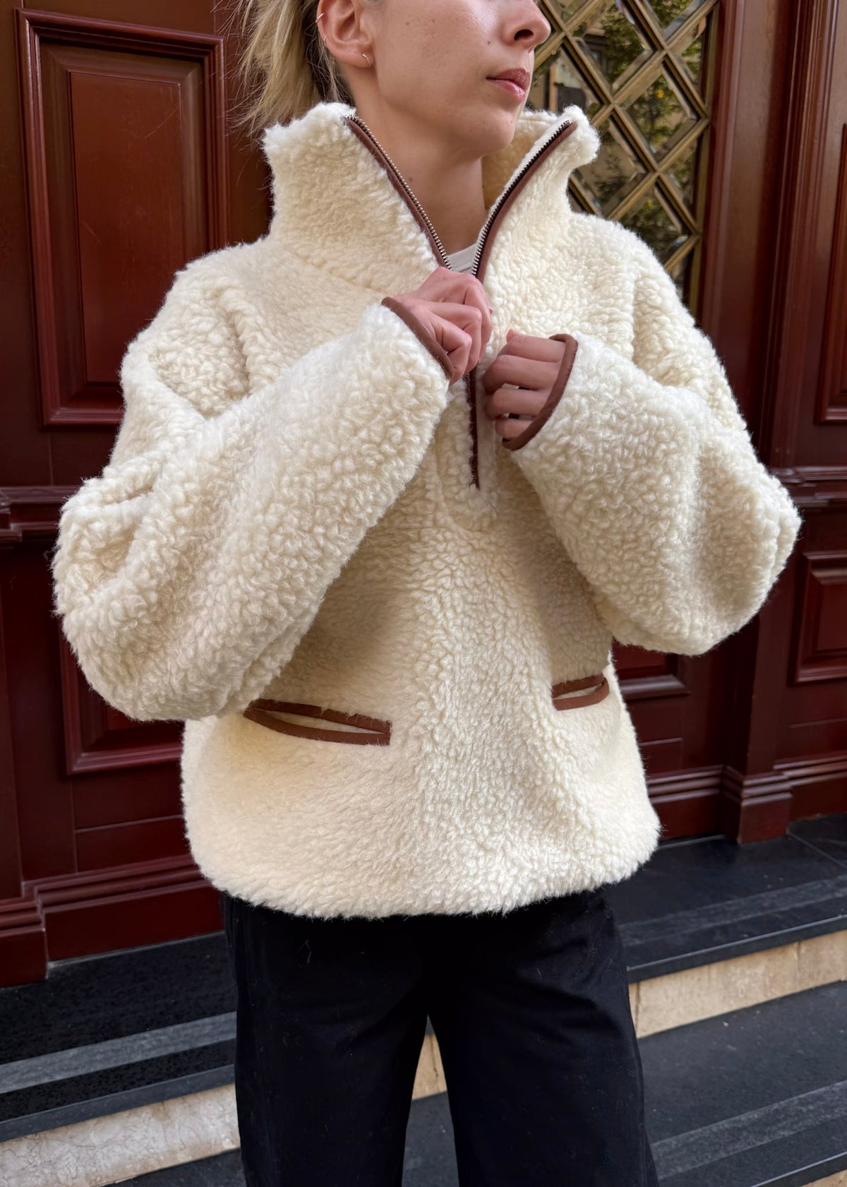 JUMPER Teddy LONG MERINO ECRU