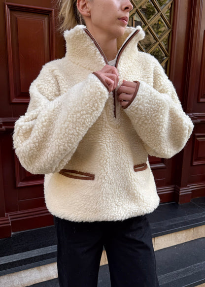 JUMPER Teddy LONG MERINO ECRU