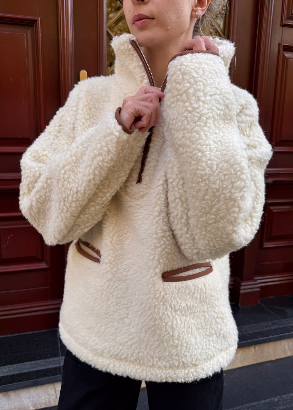 JUMPER Teddy LONG MERINO ECRU