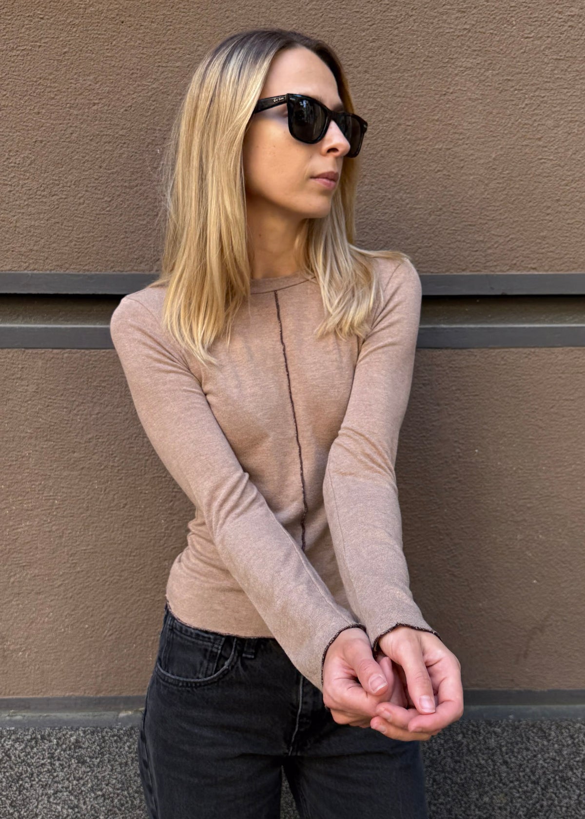 LONGSLEEVE VAL BEŻOWY