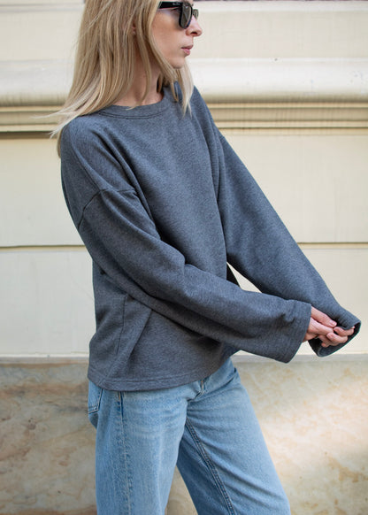 SZARY LONGSLEEVE FEASY 