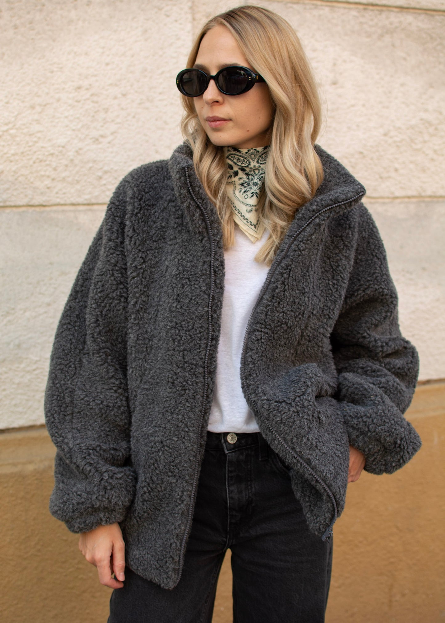 JACKET Lana LONG GRAY