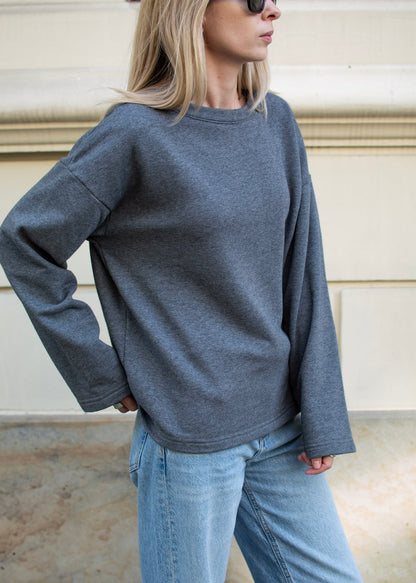 SZARY LONGSLEEVE FEASY 