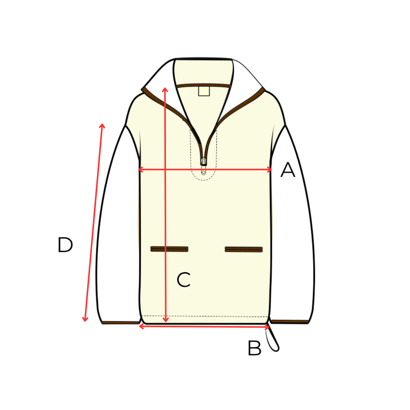 Garment measurements (cm)