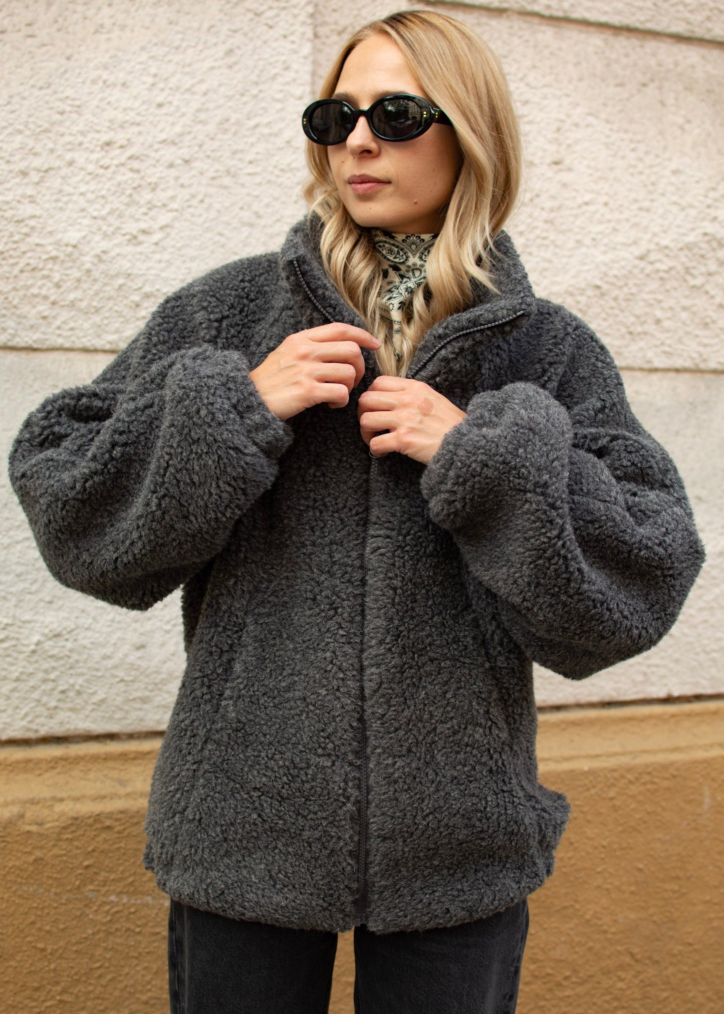 JACKET Lana LONG GRAY