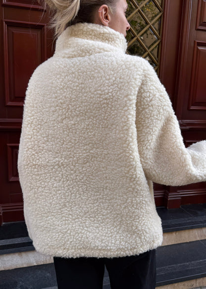 JUMPER Teddy LONG MERINO ECRU