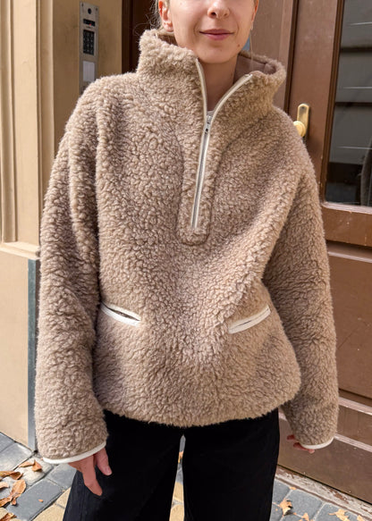 JUMPER Teddy LONG MERINO BEIGE