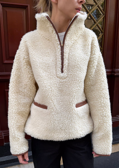 JUMPER Teddy LONG MERINO ECRU